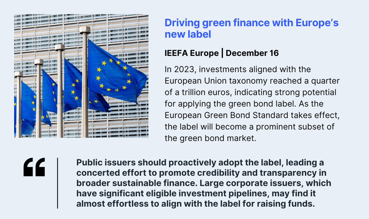 Driving green finance with Europe’s new label