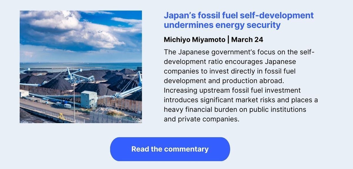 Japan’s fossil fuel self-development undermines energy security