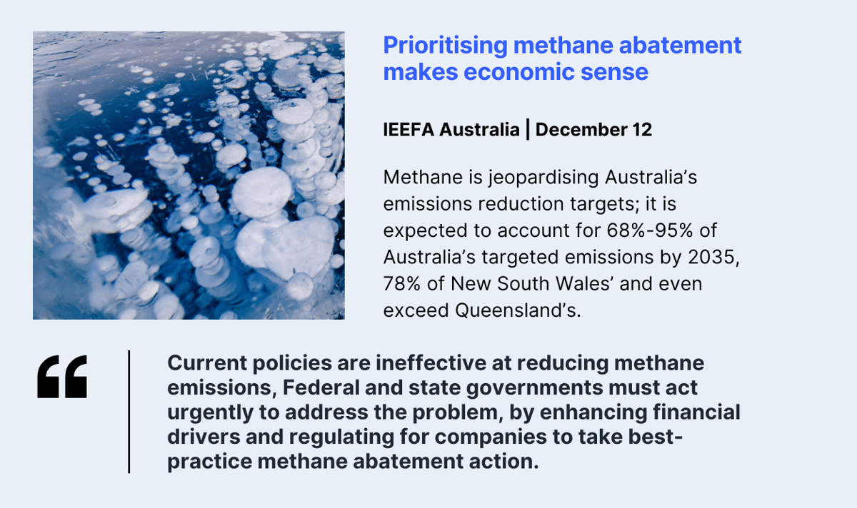 Prioritising methane abatement makes economic sense