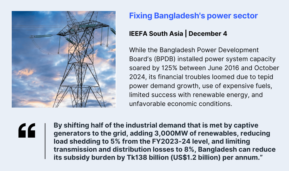 Fixing Bangladesh's power sector
