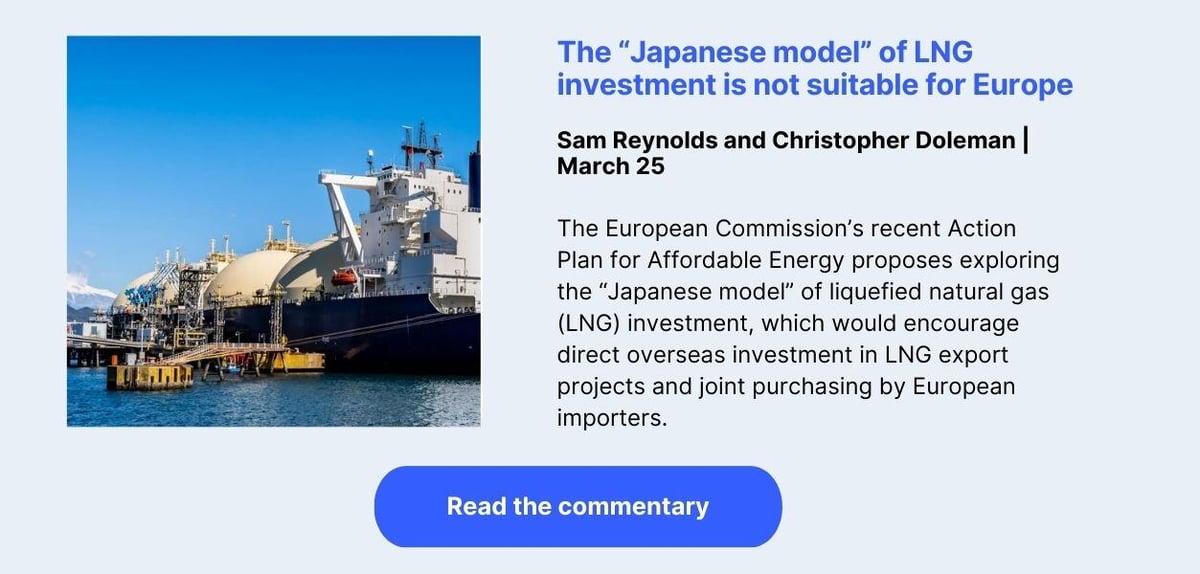 The “Japanese model” of LNG investment is not suitable for Europe